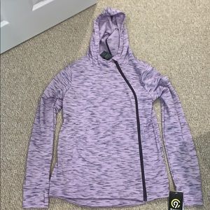 Girls Plush Fleece Asymmetrical Full ZipUp Hoodie